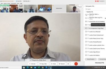 A Webinar on “Strengthening Justice Delivery System: Synergy of Adjudicatory and ADR Processes” is held on dated 24th July, 2021