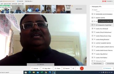 A Webinar on “Strengthening Justice Delivery System: Synergy of Adjudicatory and ADR Processes” is held on dated 24th July, 2021