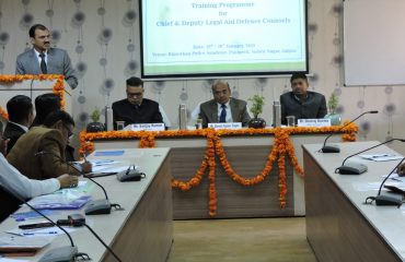 Full Time Legal Aid Defence Counsel Engagement System Training Programme for Chief & Deputy Legal Aid Defence Counsels on 19th & 20th January, 2023 at RPA, Jaipur