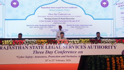 Valedictory Session on 22th Feburary, 2026 of Three Days Conference on “Cyber Safety: Awareness, Protection and Inclusive Access to Justice”