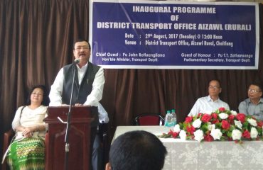 Shri John Rotluangliana, Transport Minister