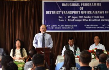 Shri Lalthangpuia Sailo IAS, Secretary, Transport chaired the function