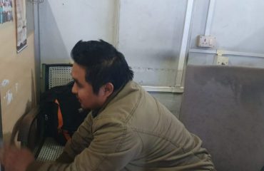 Cleaning work going on