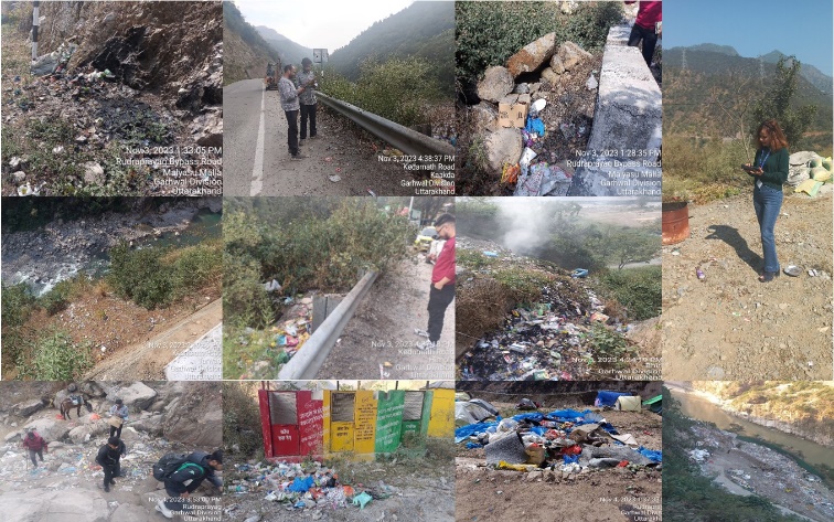 Plastic Waste Dump Sites Char Dham Route & Dehradun City using HR Sat Data