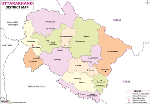 uttarakhand district-map