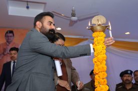 Lamp Lightening by Dr. Neeraj Kherwal, Secy, Social Welfare in World Disability Day 2024 Programme.