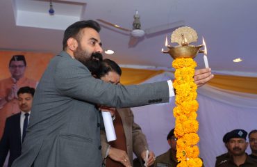 Lamp Lightening by Dr. Neeraj Kherwal, Secy, Social Welfare in World Disability Day 2024 Programme.