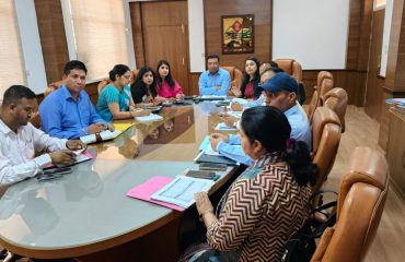 The Director, while holding a meeting with the social Welfare Officers