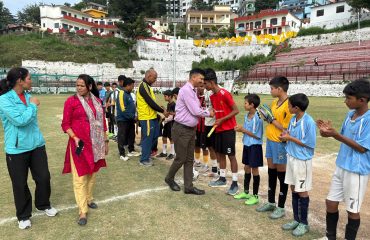 On 17th June 2025, the Social Welfare Department, Almora, held a football competition to raise awareness about drug abuse among students.
