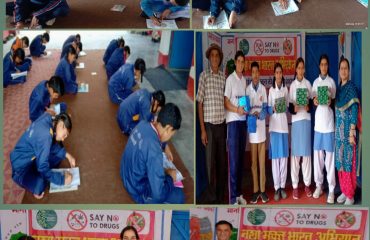 A painting competition was organized in the schools of Champawat district under the Nasha Mukt Bharat Abhiyaan June 2025