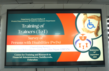 training of trainers regarding divyang survey.