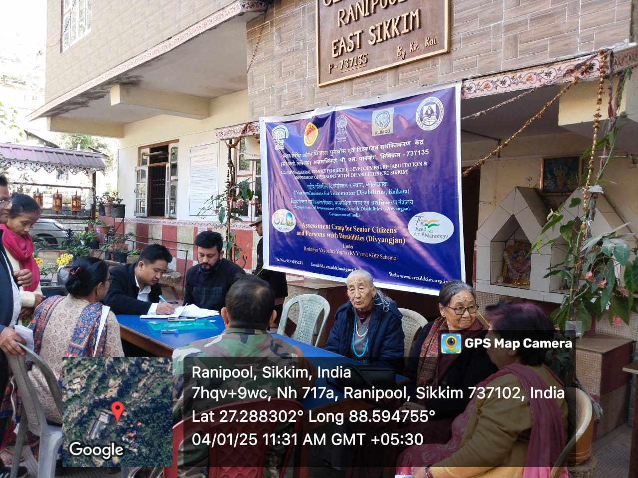 Assesment camp and distribution at various districts