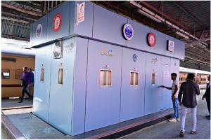 Picture of 750 LPH capacity water purification unit installed at PF-14/15, CSMT, Mumbai