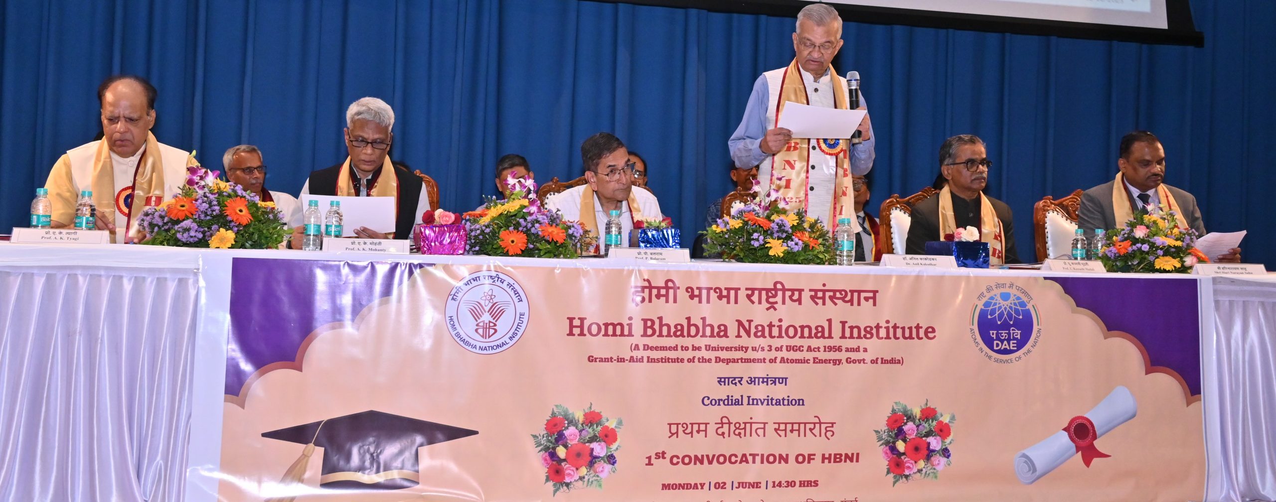 HBNI (Deemed to be University under Section 3 of the UGC Act 1956 and An aided institution of the DAE, Government of India) 1st Annual Convocation Monday, 2nd June 2025, 2.30 PM