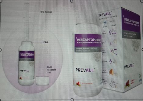PREVALL - First and only oral suspension of Mercaptopurine used in the treatment of Acute Lymphoblastic Leukemia developed by TMC, DAE