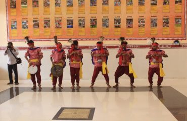 Folk dance presentation by the students of Kalinga Institute of Social Sciences, Bhubaneswar