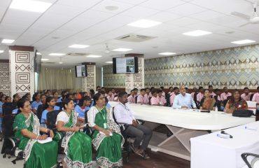 Teachers and students participating in the public awareness program