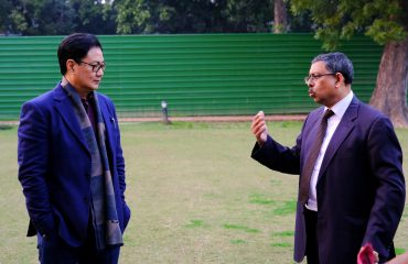 Hon'ble Minister of Law & Justice, Sh. Kiren Rijiju and Secretary (Justice), Sh. Barun Mitra
