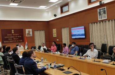 Visit of UK Delegation to DOJ for study on eCourts Mission Mode Project and NJA (23th May, 2022)