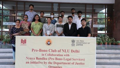 Pro bono club of NLUD constituted in collaboration with the Department of Justice (19th Sept 2022)