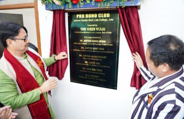 Inauguration of Pro Bono Club at Jarbom Gamlin Govt. Law College, Jote, AP (23rd April, 2023)