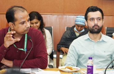 Review cum Follow-Up Meeting presided by Secretary sir, at Conference Hall, Jaisalmer house (24th, July 2023)