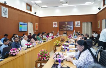 Review cum Follow-Up Meeting presided by Secretary sir, at Conference Hall, Jaisalmer house (24th, July 2023)