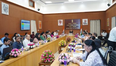 Review cum Follow-Up Meeting presided by Secretary sir, at Conference Hall, Jaisalmer house (24th, July 2023)