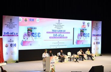 Tele Law 2.0 organized by DOJ at Siri Fort Auditorium, New Delhi (25th August, 2023)