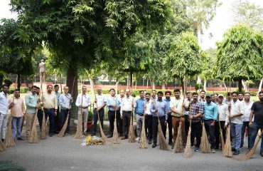 Department of Justice organized a cleanliness drive at Jaisalmer House
