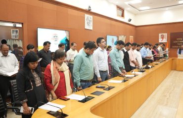 Celebration of 150 years of Vande Mataram at Jaisalmer House, led by Shri Niraj Verma, Secretary (Justice) 7th October, 2025)