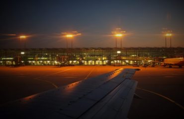 Night view of airport