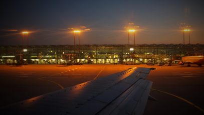 Night view of airport