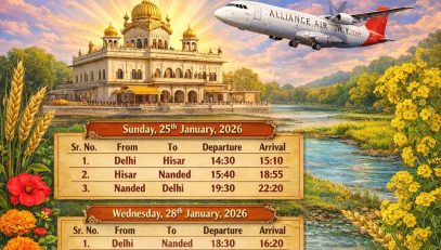 poster hisar Nanded special flight