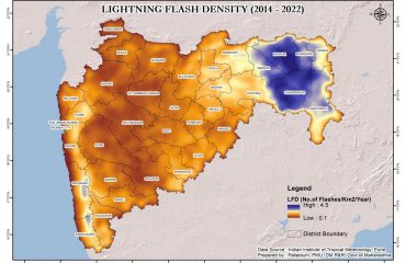 विजेच्या तीव्रतेचा मागोवा घेणे: 2014 ते 2022 पर्यंत संपूर्ण महाराष्ट्रात उच्च फ्लॅश घनता असलेले प्रदेश