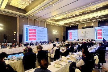A panoramic view of key stakeholders engaged in a high-level consultation on disaster risk management strategies