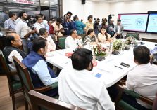Dr. Sonia Sethi, I.A.S., Additional Chief Secretary (Disaster Management, Relief & Rehabilitation), presenting during the SEOC inauguration.;?>