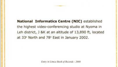 Limca Awards for NIC Leh
