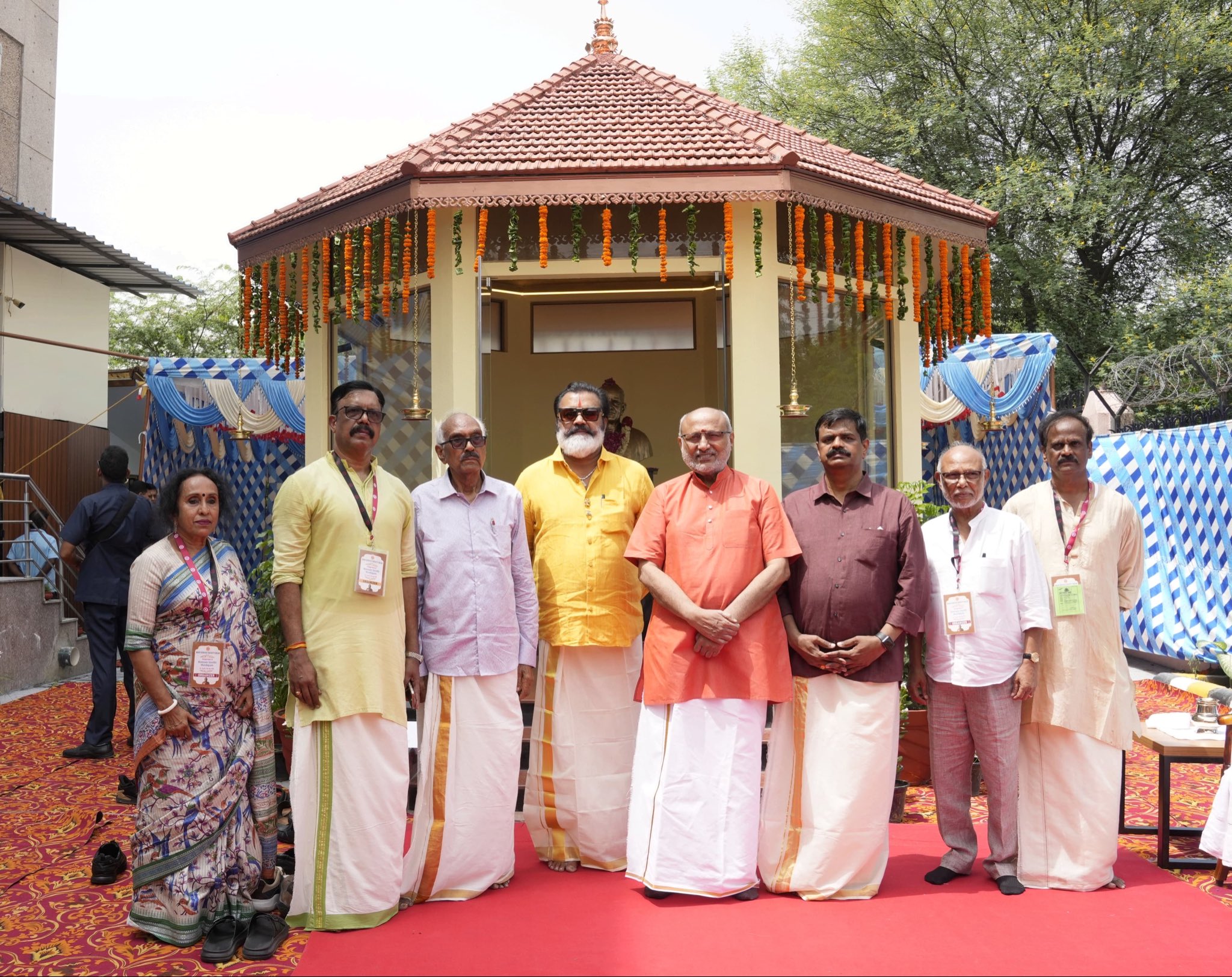 Vice President Shri C. P. Radhakrishnan unveiled the statue of social reformer and freedom fighter Mannathu Padmanabhan at the Mannam International Centre, New Delhi on 12.07.2026