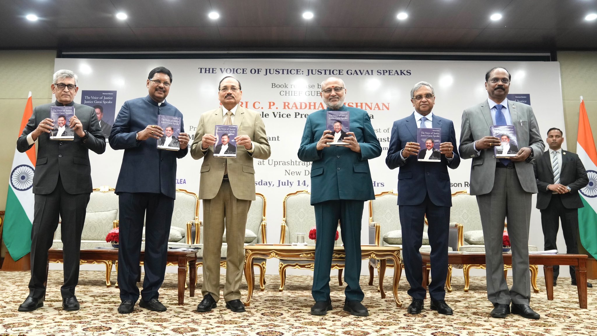 Vice President Shri C. P. Radhakrishnan released the book “The Voice of Justice: Justice Gavai Speaks” at Uprashtrapati Bhavan on 14.07.2026