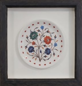 Framed marble plate