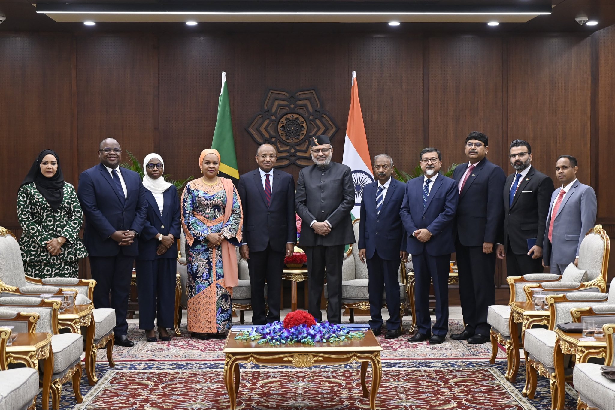 Vice-President Shri C. P. Radhakrishnan held wide-ranging and productive discussions with H.E. Dr. Hussein Ali Mwinyi, President of Zanzibar at the Uprashtrapati Bhawan, New Delhi on 19.07.2026