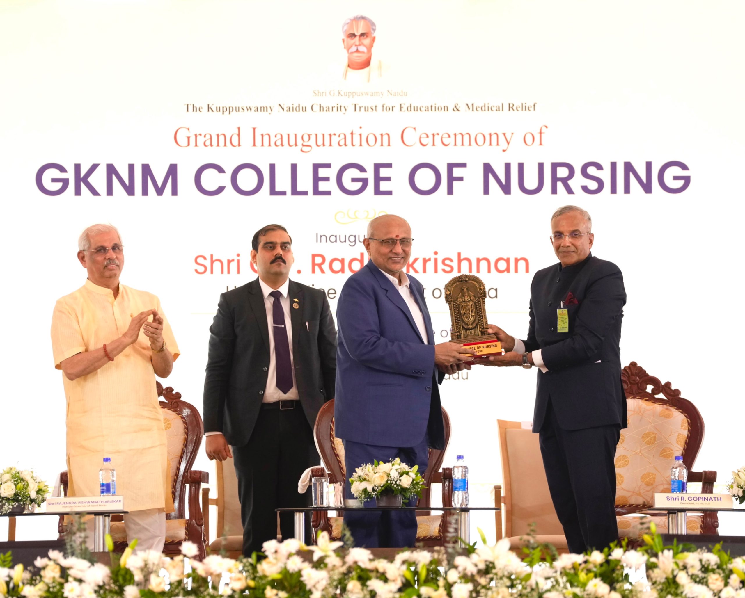 Vice President Shri C. P. Radhakrishnan inaugurated the GKNM college of Nursing in Coimbatore, Tamil Nadu on 22.07.2026