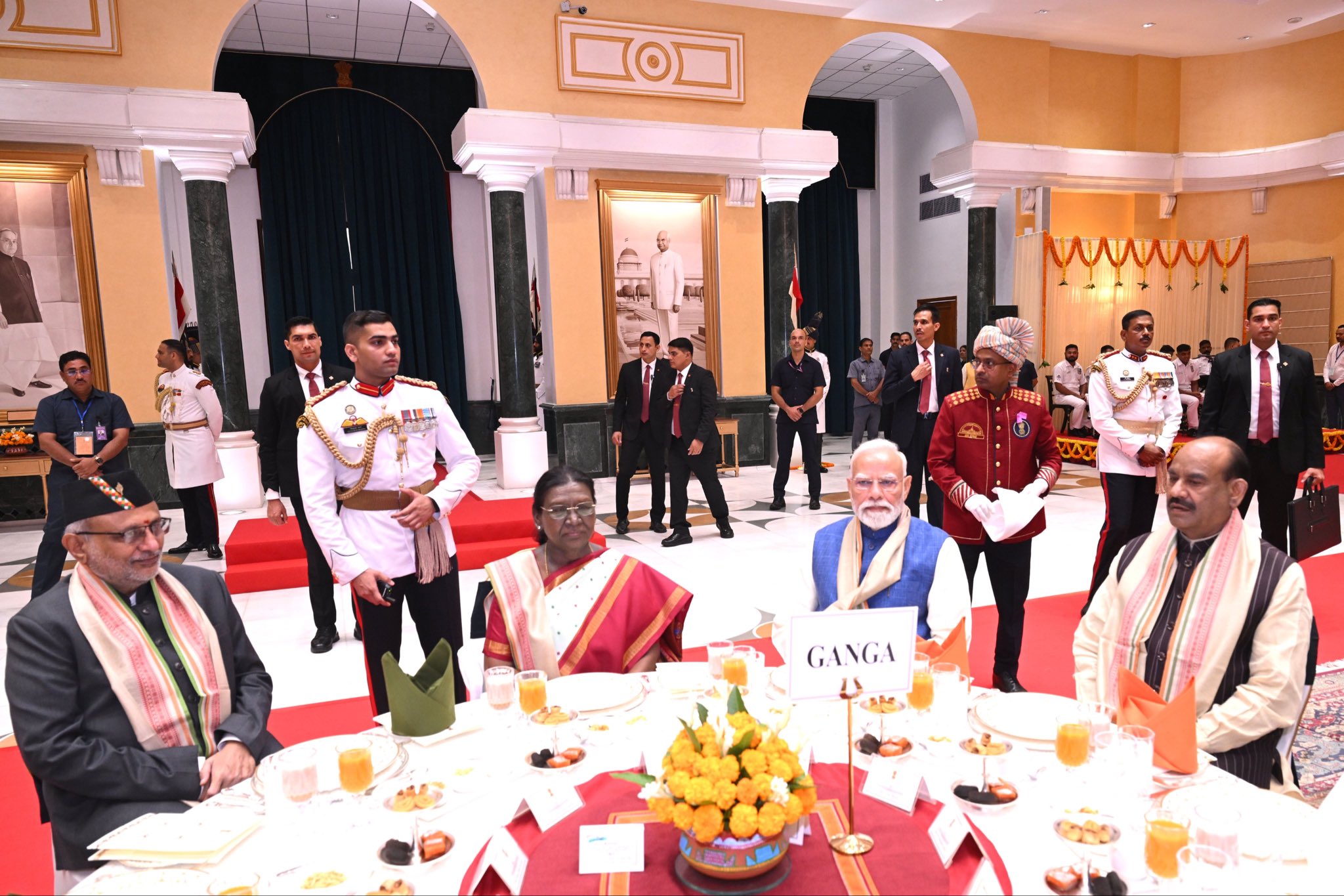 Vice President Shri C. P. Radhakrishnan attended the State Reception hosted by Hon'ble President, Smt Droupadi Murmu on the occasion of 80th Independence Day at Rashtrapati Bhavan (15.08.2026)