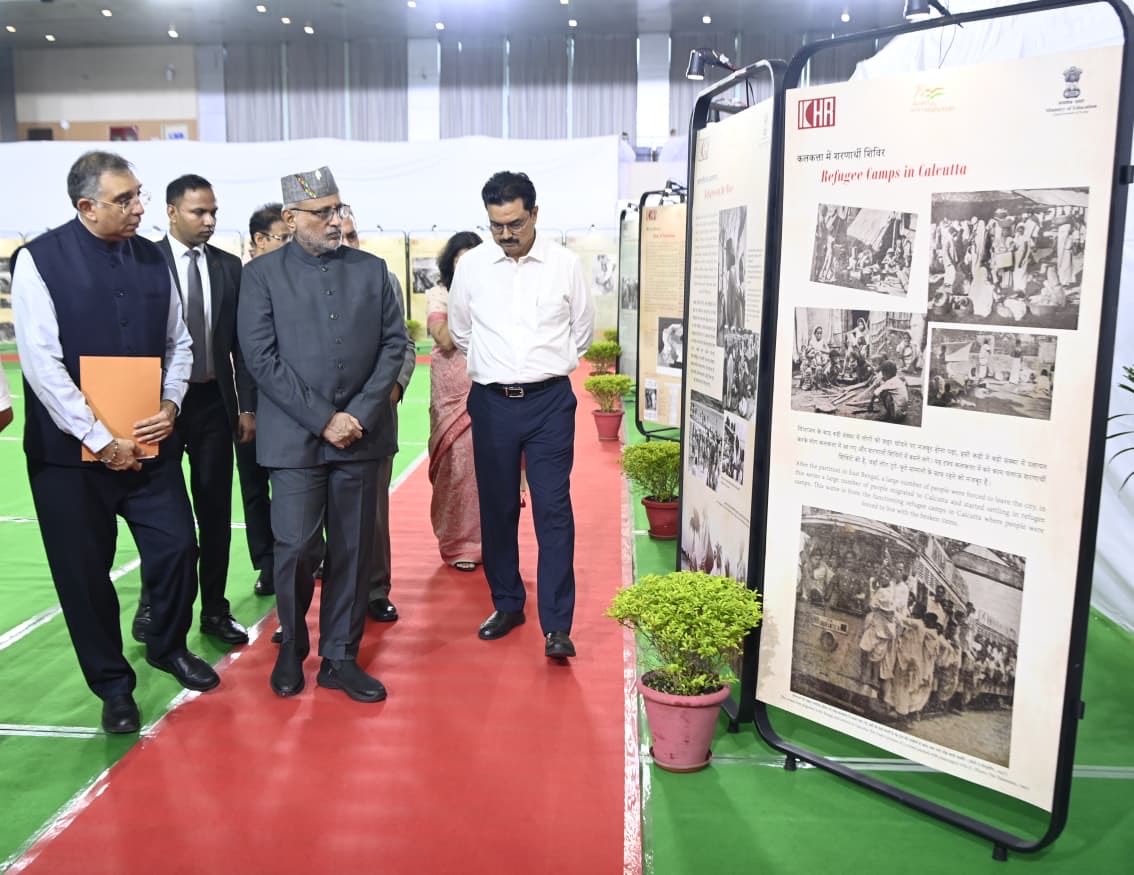 Vice-President Shri C. P. Radhakrishnan witnessed an exhibition organised by the ICHR and the University of Delhi on the occasion of Partition Horrors Remembrance Day on 14.08.2026