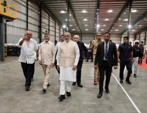 Vice President Shri C. P. Radhakrishnan visited the Gourmet Popcornica factory and cold storage facility at Musunuru, Andhra Pradesh on 24.08.2026