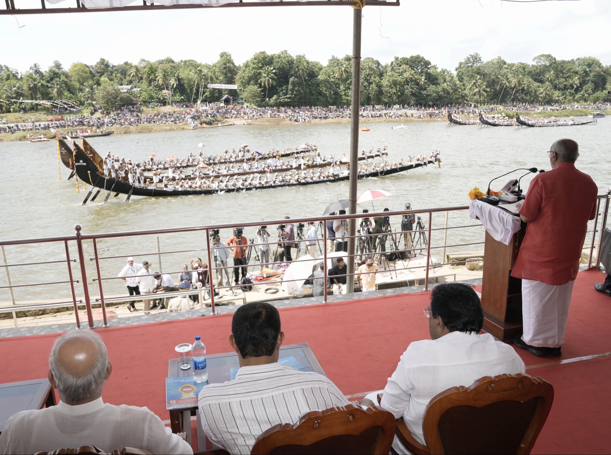Vice President Shri C. P. Radhakrishnan inaugurated the Aranmula Uthrittathi Vallamkali on the River Pamba on 30.08.2026