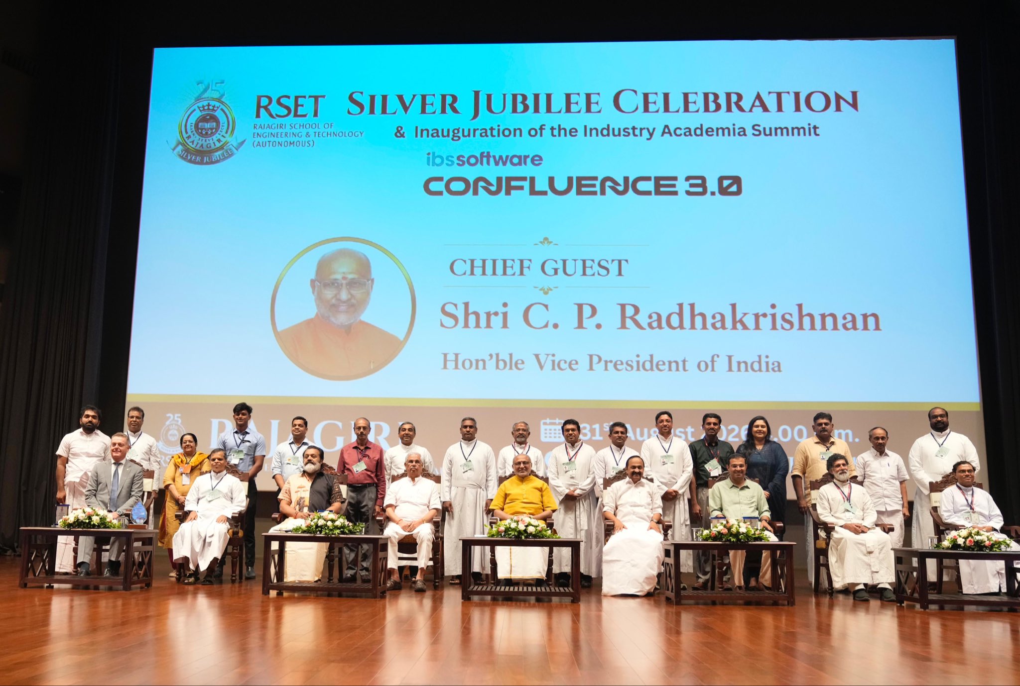 Vice President Shri C. P. Radhakrishnan graced the Silver Jubilee celebrations of Rajagiri School of Engineering and Technology (RSET) in Kochi on 31.08.2026