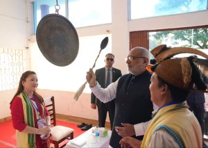 Vice-President Shri C. P. Radhakrishnan visited Nyedar Namlo, a sacred place of worship associated with the indigenous Donyi-Polo faith of the Nyishi community, in Itanagar on 09.09.2026