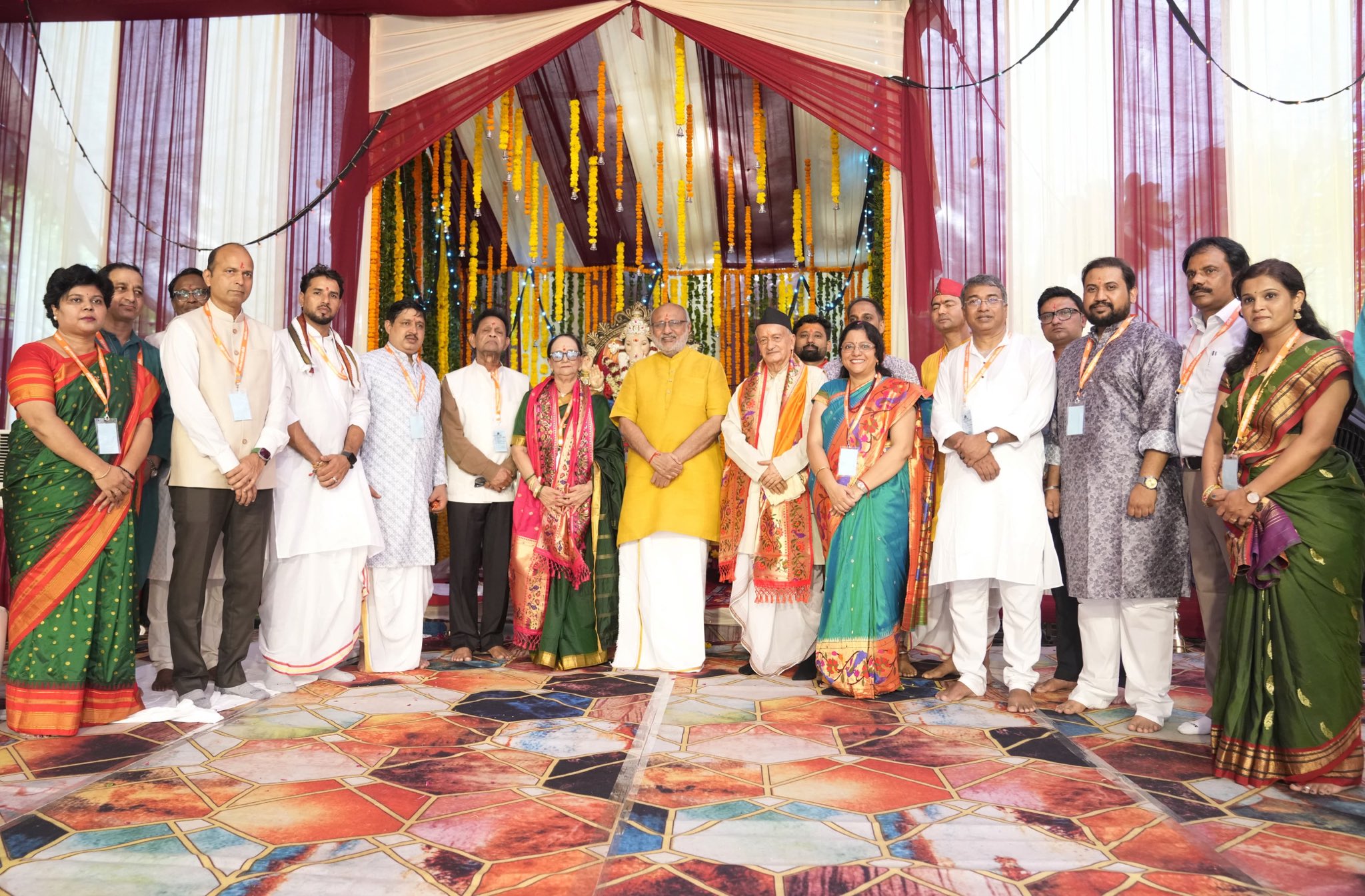 Vice-President Shri C. P. Radhakrishnan offered prayers and performed Puja at Maharashtra Sadan on the auspicious occasion of Ganesh Chaturthi at New Delhi on 14.09.2026